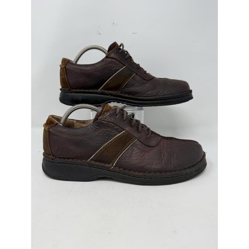 Clarks Active Air Men’s 10M‎ Two Tone Brown Leather Oxfords 30347